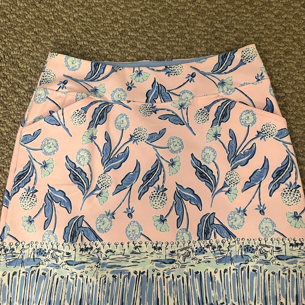 New Lilly Pulitzer Fairway Skort Pink Tropics Tint Par Tee Time 4